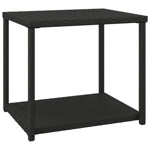 vidaXL Table d'appoint noir 55x45x49 cm r&eacute;sine tress&eacute;e
