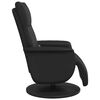 vidaXL Fauteuil inclinable de massage repose-pieds noir similicuir