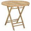 vidaXL Table de Jardin Naturel 80 x 70 cm Bambou