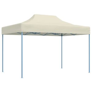 vidaXL Tente de r&eacute;ception pliable professionnelle 3x4 m Acier Cr&egrave;me