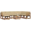 vidaXL Ensemble de canap&eacute;s d'ext&eacute;rieur 9 pcs Naturel et Beige