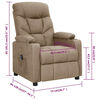 vidaXL Fauteuil inclinable &eacute;lectrique Taupe Tissu