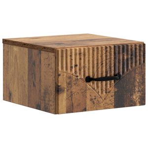 vidaXL Cabinet de chevet mural Bois ancien 34,5 x 33 x 20 cm