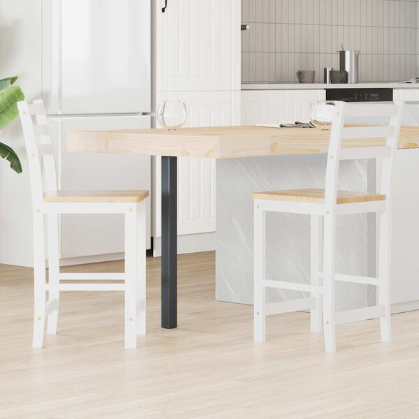 vidaXL Chaises de salle &agrave; manger 2 pcs Blanc 40 x 47,5 x 99,5 cm