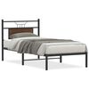 vidaXL Cadre de lit sans matelas ch&ecirc;ne marron 75x190cm bois ing&eacute;nierie