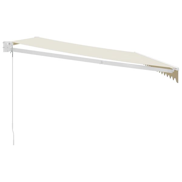 vidaXL Auvent r&eacute;tractable cr&egrave;me 5x3 m tissu et aluminium