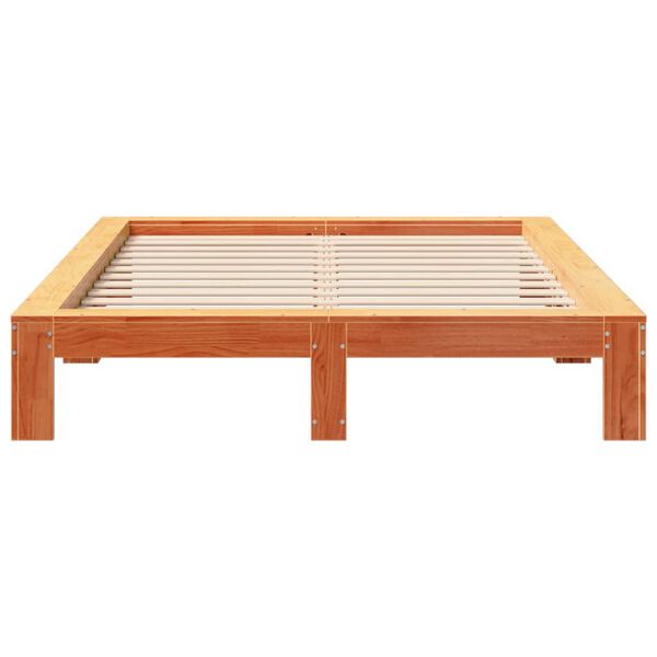 vidaXL Cadre de lit sans matelas cire marron 160x200cm bois pin massif