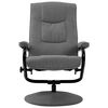 vidaXL Fauteuil inclinable avec repose-pieds gris clair tissu