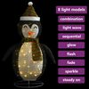 vidaXL D&eacute;coration de No&euml;l pingouin &agrave; LED Tissu de luxe 120 cm