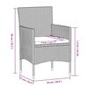 vidaXL Ensemble &agrave; manger de jardin et coussins 9pcs Gris/noir