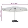 vidaXL Parasol de jardin avec base portable aluminium blanc