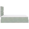 vidaXL Cadre de lit ottoman et matelas gris clair 120x200 cm velours