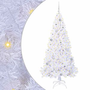 vidaXL Sapin de No&euml;l artificiel avec 300 LED Blanc 180 cm PVC et Acier
