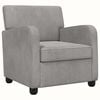 vidaXL Fauteuil Gris clair Velours