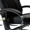 vidaXL Fauteuil de massage avec repose-pied noir similicuir