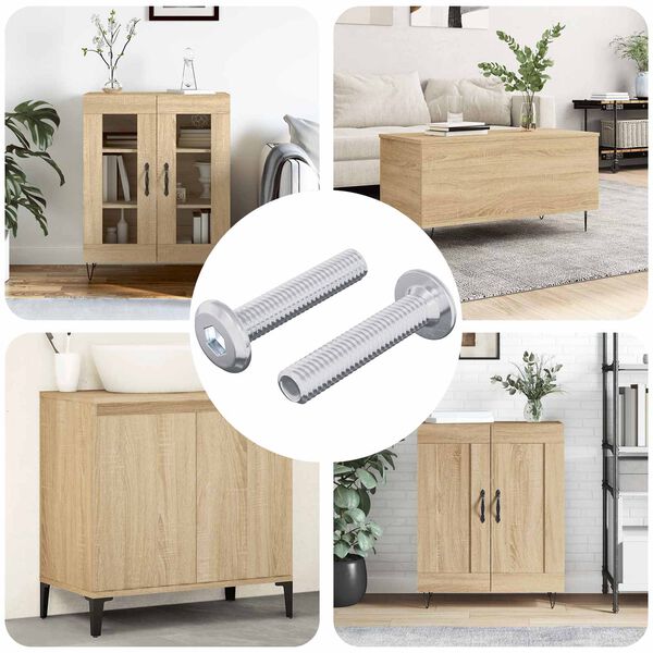 vidaXL Vis de verrou Uni 2 pcs Argent&eacute; M6 x 30 mm Acier