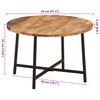 vidaXL Table basse 54x54x35 cm bois de manguier solide et fer