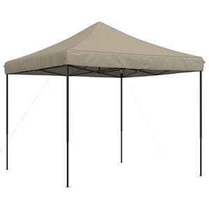 vidaXL Tente de r&eacute;ception pliable escamotable taupe 292x292x315 cm