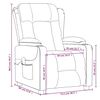 vidaXL Fauteuil de massage Crème Tissu