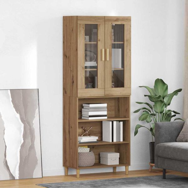 vidaXL Haut Armoire Ch&ecirc;ne artisanal 69,5 x 34 x 180 cm