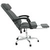vidaXL Fauteuil de massage inclinable de bureau Gris fonc&eacute; Tissu