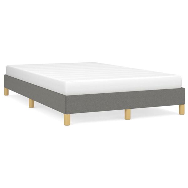 vidaXL Cadre de lit sans matelas gris foncé 120x190 cm tissu