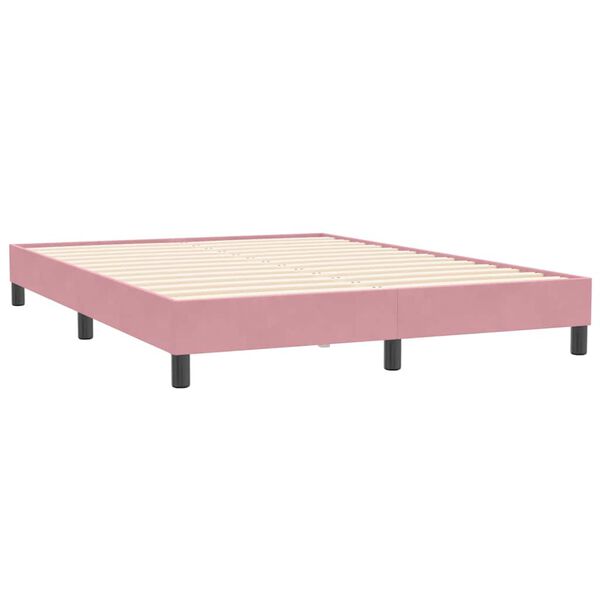 vidaXL Cadre de lit sans matelas rose 160x210 cm velours