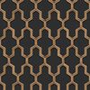 DUTCH WALLCOVERINGS Papier peint Geometric Noir et dor&eacute;