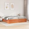 vidaXL Lit avec matelas cire marron 200x200 cm bois massif de pin