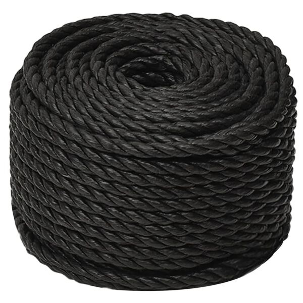 vidaXL Corde de travail Noir 14 mm 25 m polypropyl&egrave;ne
