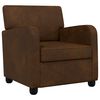 vidaXL Fauteuil Marron Simili daim