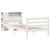 vidaXL Lit biblioth&egrave;que sans matelas blanc 90x200cm bois de pin massif