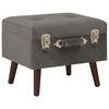 vidaXL Tabouret de rangement Gris 40 cm Velours