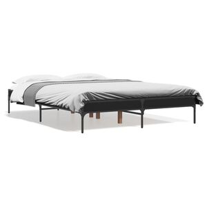 vidaXL Cadre de lit sans matelas noir 140x190 cm