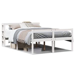 vidaXL Lit pour personne &acirc;g&eacute;e avec t&ecirc;te de lit sans matelas 160x200 cm