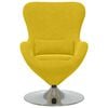 vidaXL Fauteuil &oelig;uf Jaune Velours
