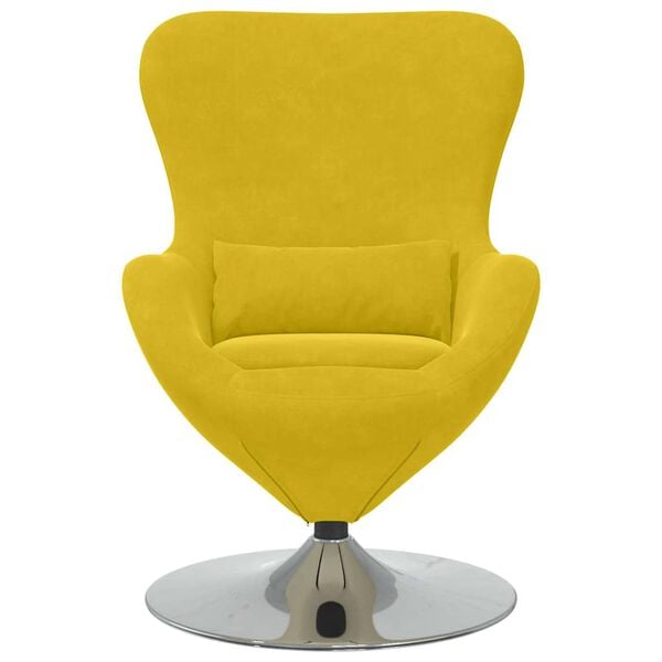 vidaXL Fauteuil &oelig;uf Jaune Velours