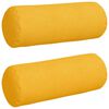 vidaXL Coussins d'accent 2 pcs Jaune clair Ø 25 x 70 cm