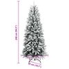 vidaXL Sapin de Noël artificiel 300 LED et neige floquée 240 cm
