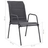 vidaXL Chaises empilables de jardin lot de 4 Acier et textilène