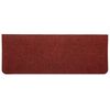 vidaXL Tapis d'escalier autocollants 15 pcs 65x24,5x3,5 cm Rouge