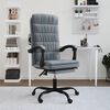 vidaXL Fauteuil inclinable de bureau Gris fonc&eacute; Velours