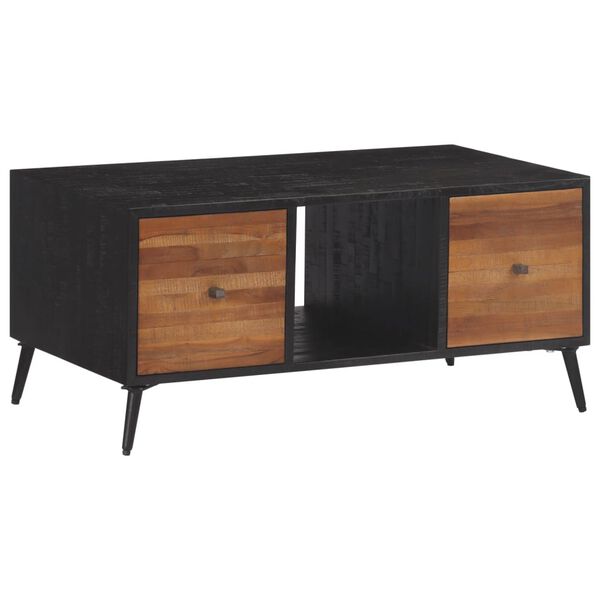 vidaXL Table basse 90x50x41 cm teck de r&eacute;cup&eacute;ration massif
