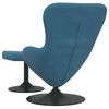 vidaXL Chaise &OElig;uf avec Pouf with Footstool Bleu Velours
