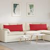 vidaXL Coussins de canapé 2 pcs Rouge 120 x 40 cm tissu