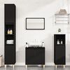 vidaXL Ensemble de meubles salle de bain 3 pcs noir bois d'ing&eacute;nierie