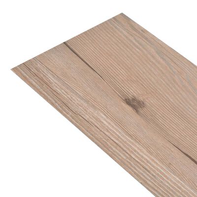 vidaXL Planche de plancher PVC autoadhésif 5,02 m² 2 mm Marron chêne