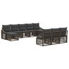 vidaXL Ensemble de canap&eacute; de jardin 10 pc Gris polyrotin