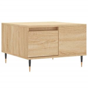 vidaXL Table basse ch&ecirc;ne sonoma 55x55x36,5 cm bois d'ing&eacute;nierie