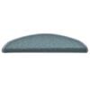 vidaXL Tapis d'escalier 15 pièces 56 x 17 x 3 cm Bleu mer Demi-rond